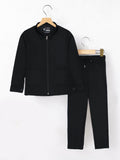 Velvour Polyester Collar Neck Tracksuit-VWT47-C