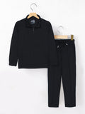 Velvour Polyester Collar Neck Tracksuit-VWT46-C