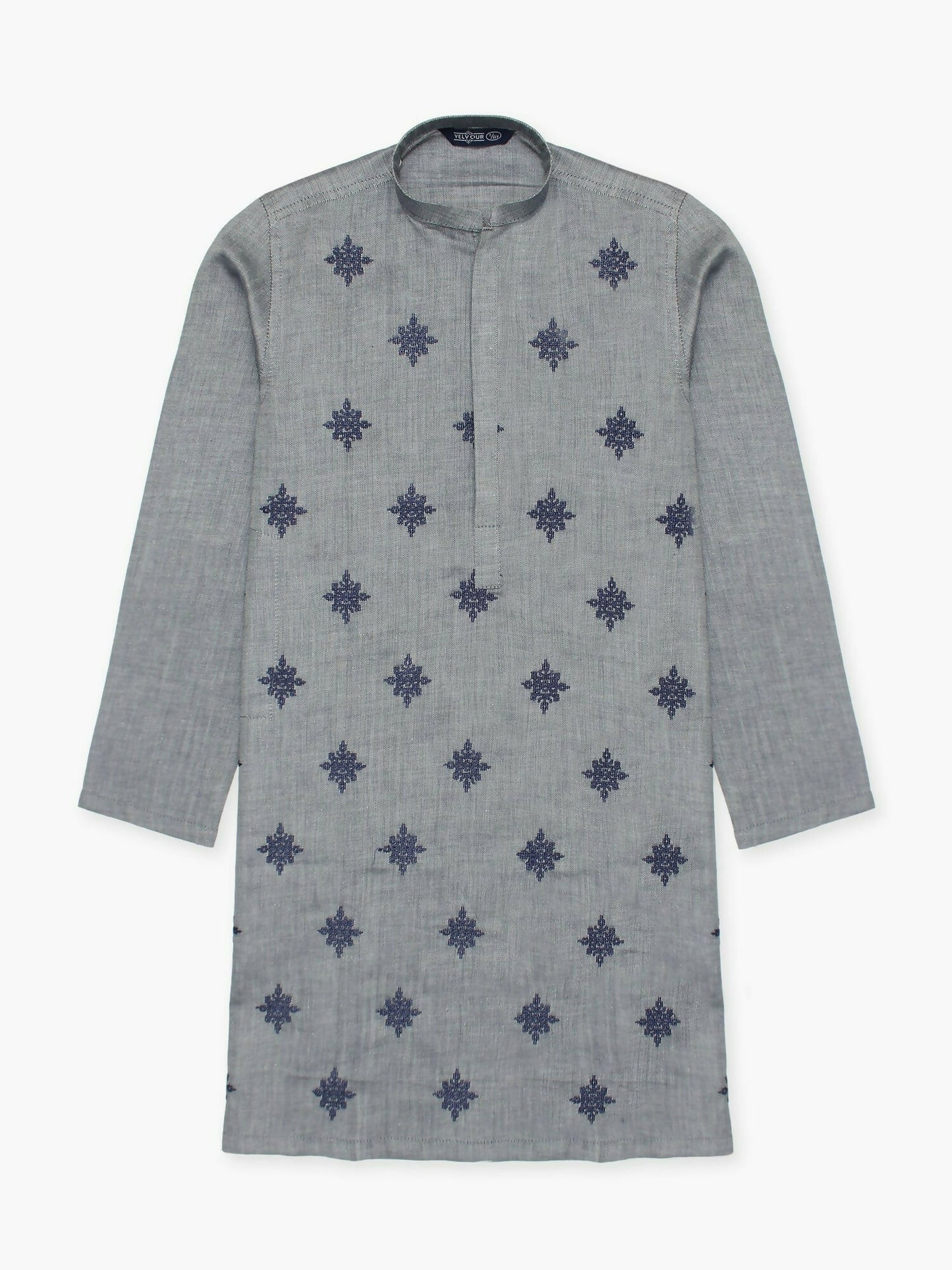 Velvour Boys Cotton Embroidered Stitched Kurta-VB196-J