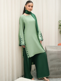 Mannat Clothing Suave Edit Raw Silk Embroidered Stitched Suit-Serene