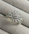 H&A Jewellery 18K Gold Polished Zircon Diamond Cluster Ring