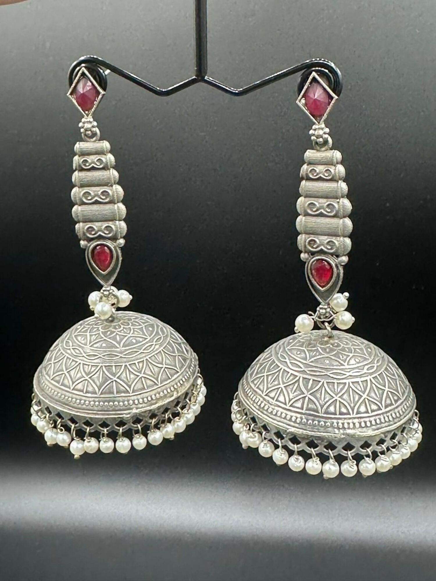 H&A Jewellery Handmade Brass Oxidized Jhumka