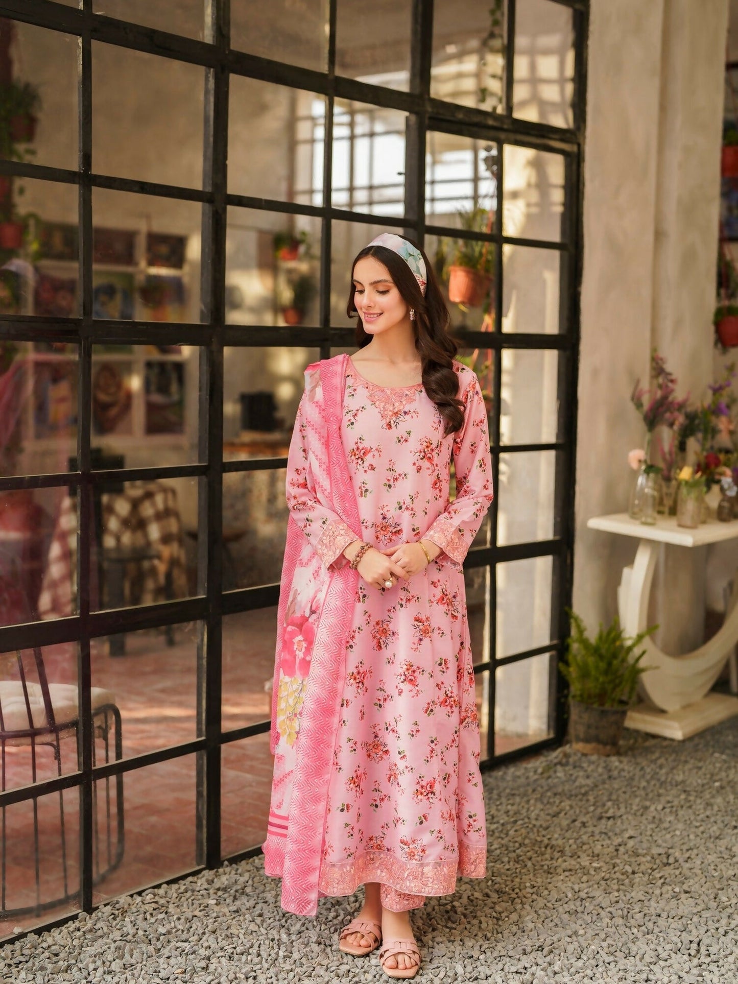 Panache Apparel Daily Essentials RTW Swiss Lawn Printed Stitched Suit-Embelia