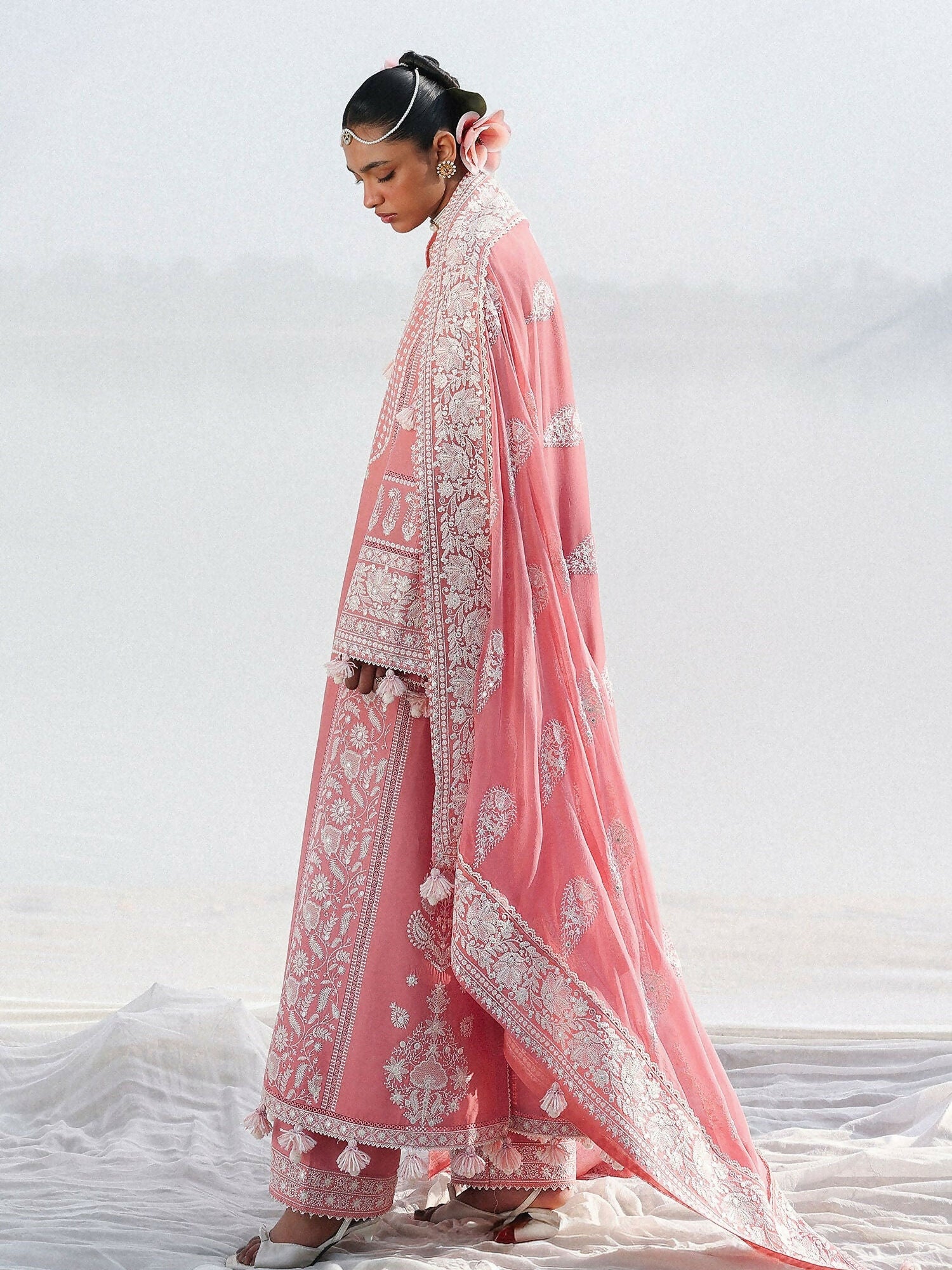 Hussain Rehar Luxury Lawn'26 Eid Edit Embroidered Unstitched 3-Piece Suit-Sorti