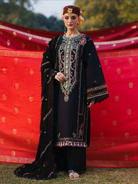 Mahnur Gul Luxury Lawn'26 Embroidered Stitched 3-Piece Suit-G-013