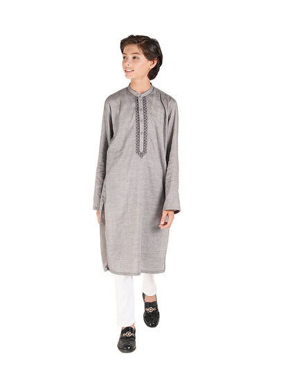 Velvour Boys Cotton Embroidered Stitched Kurta-VB195-A