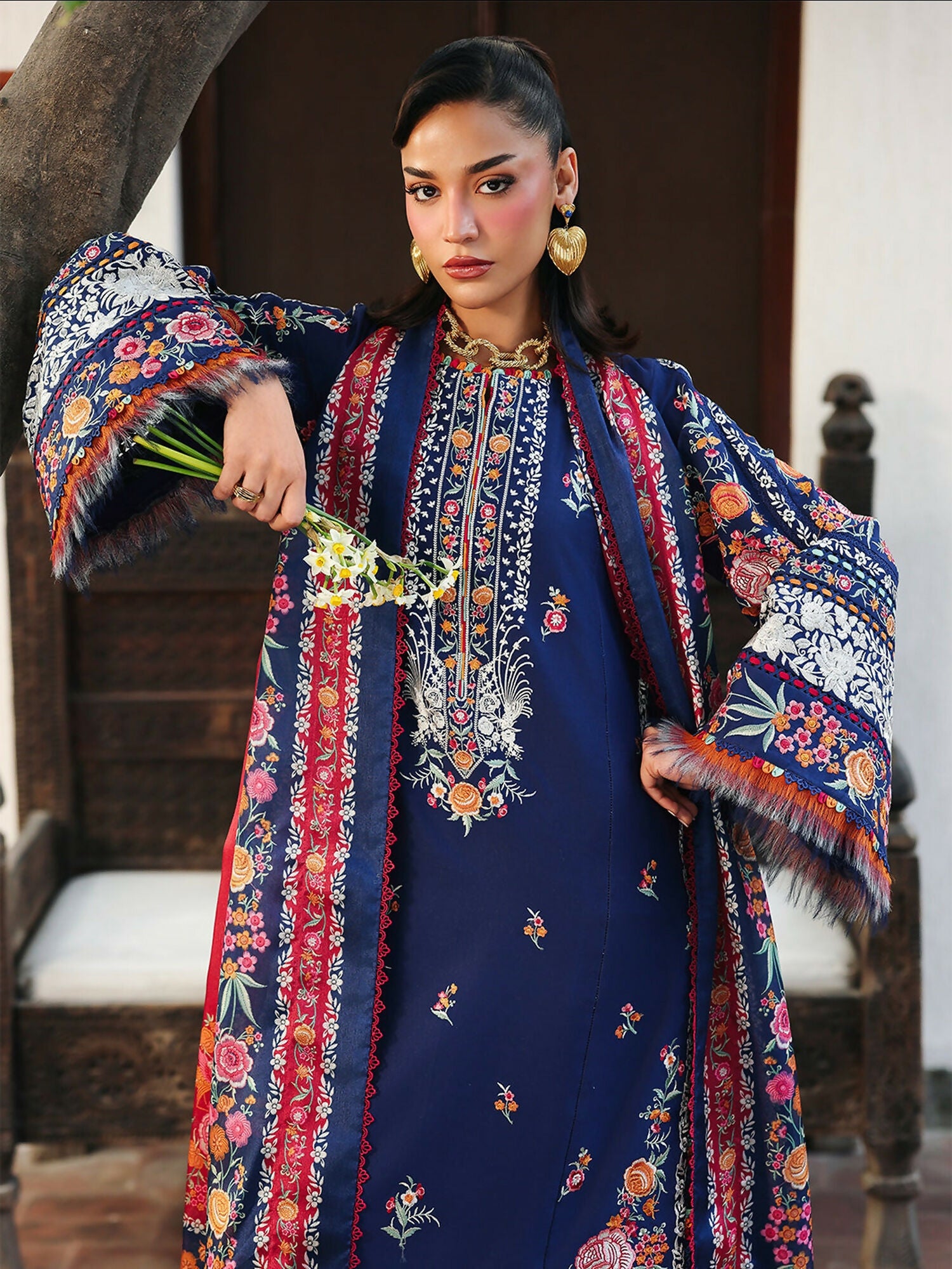 Binilyas Lumina Summer Lawn Embroidered Unstitched 3-Piece Suit-L73-A