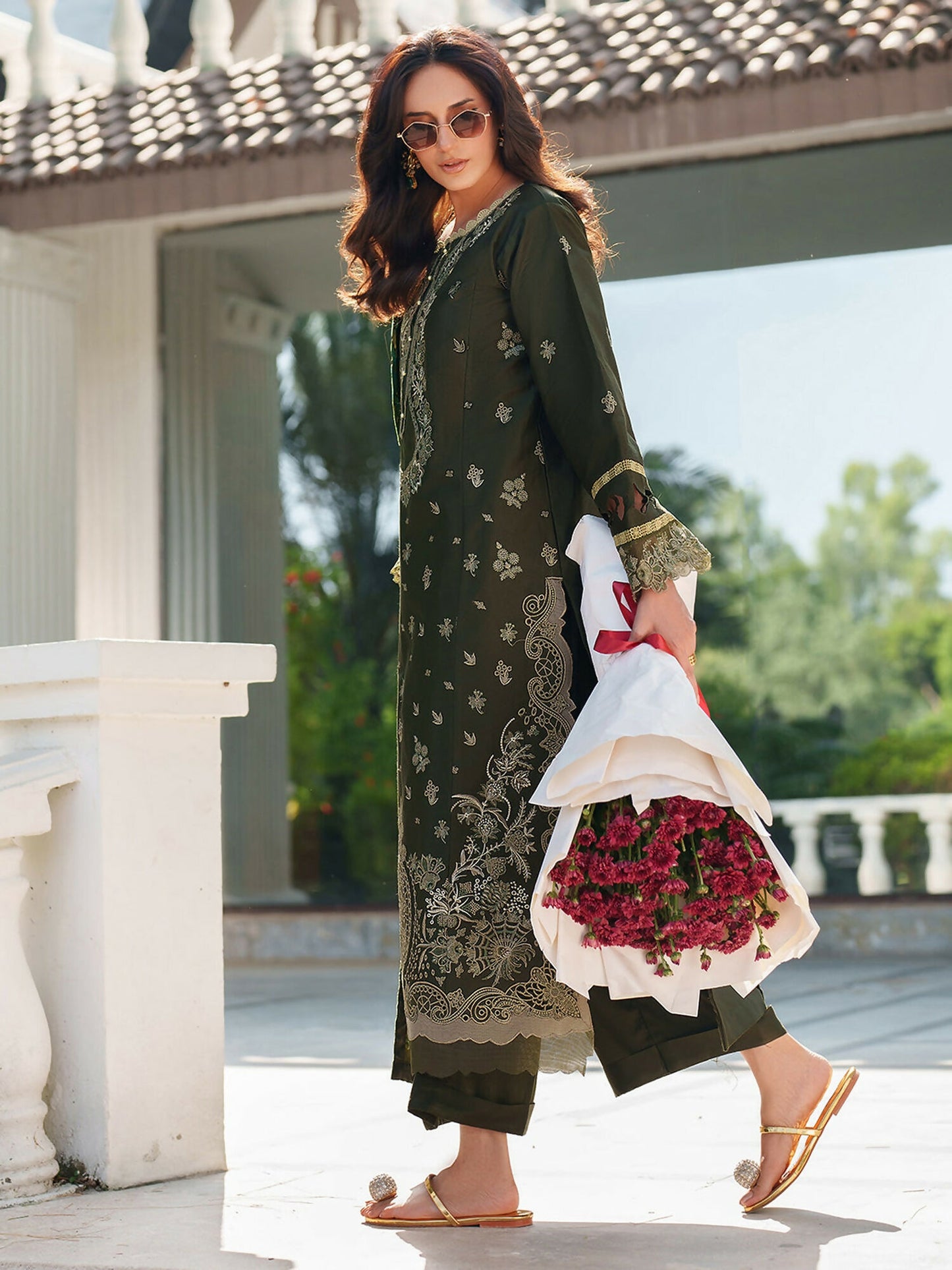 Parishay Panache Winter Corduroy Embroidered Unstitched 3-Piece Suit-PNE-05