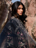 Mahnur Sirene Luxury Lawn Embroidered Unstitched 3-Piece Suit-Azure