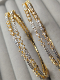 H&A Jewellery One Carat Silver Rhodium-Plated Kangina with Semi-Precious Stones