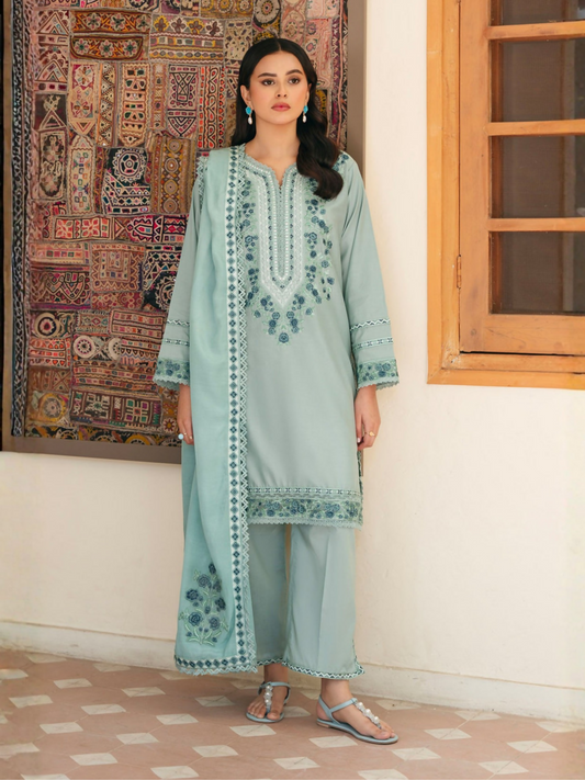 Mannat Clothing Lawn Embroidered Stitched Suit-Amalia