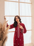 Tehzeeb Libas Stone Linen Embroidered Stitched 2-Piece Suit-Zarf