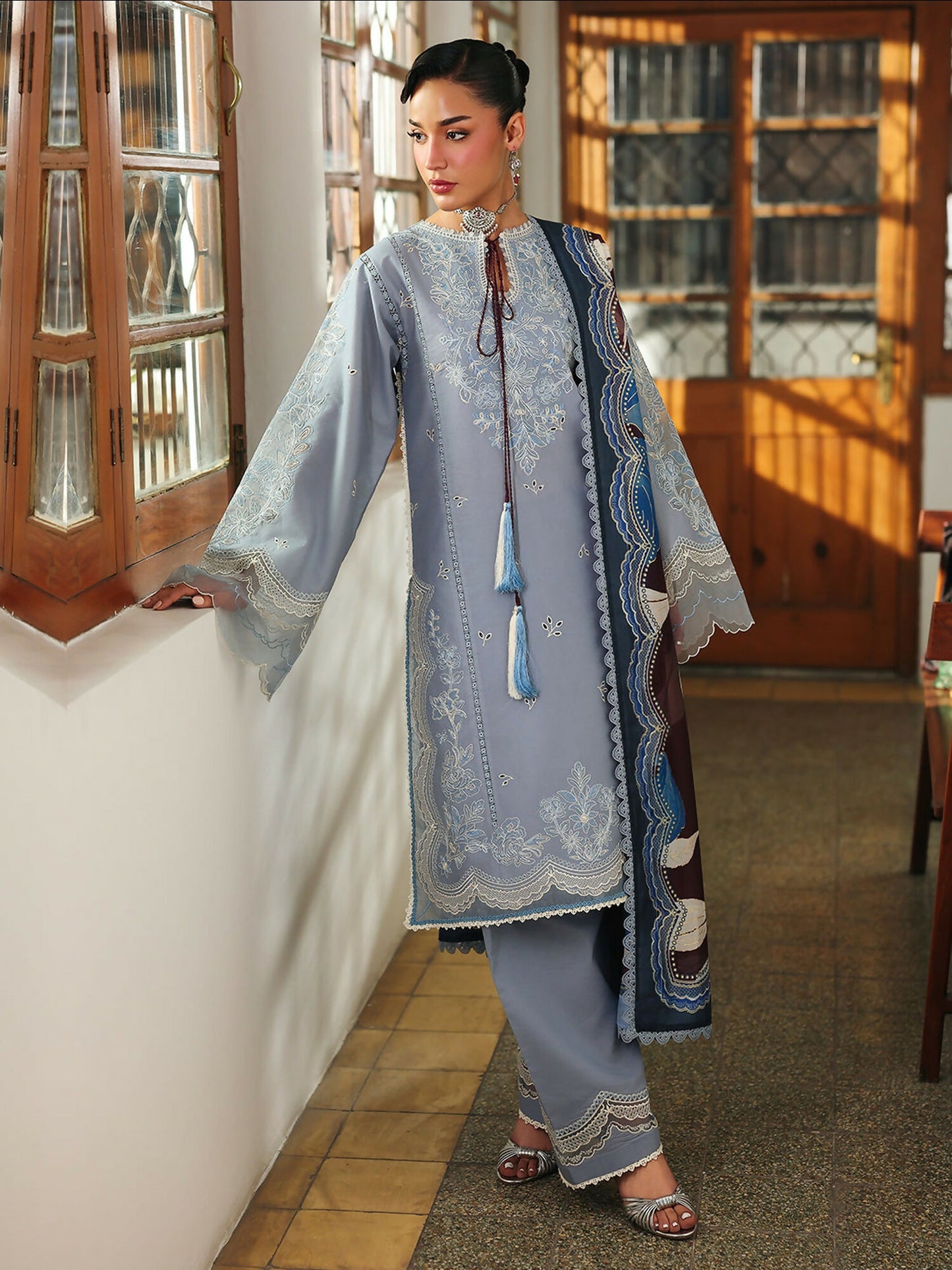 Binilyas Lumina Summer Lawn Embroidered Unstitched 3-Piece Suit-L72-A