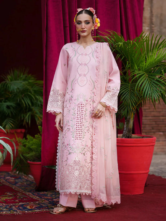 Mahnur Gul Luxury Lawn'26 Embroidered Unstitched 3-Piece Suit-G-004