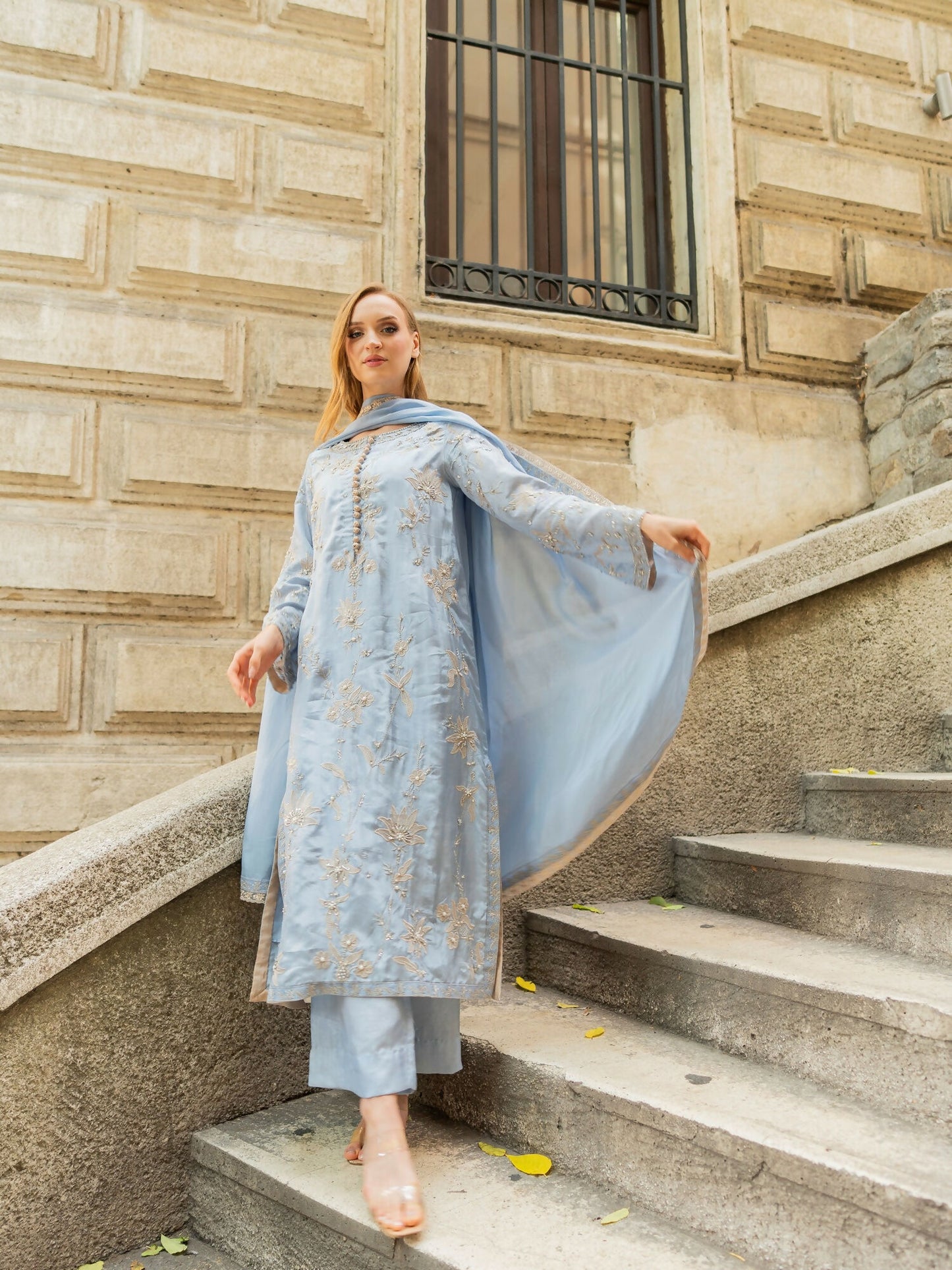 Farooq Hameed Studio EiD Collection'26 Pure Silk Embroidered Stitched 3-Piece Suit-Bareera