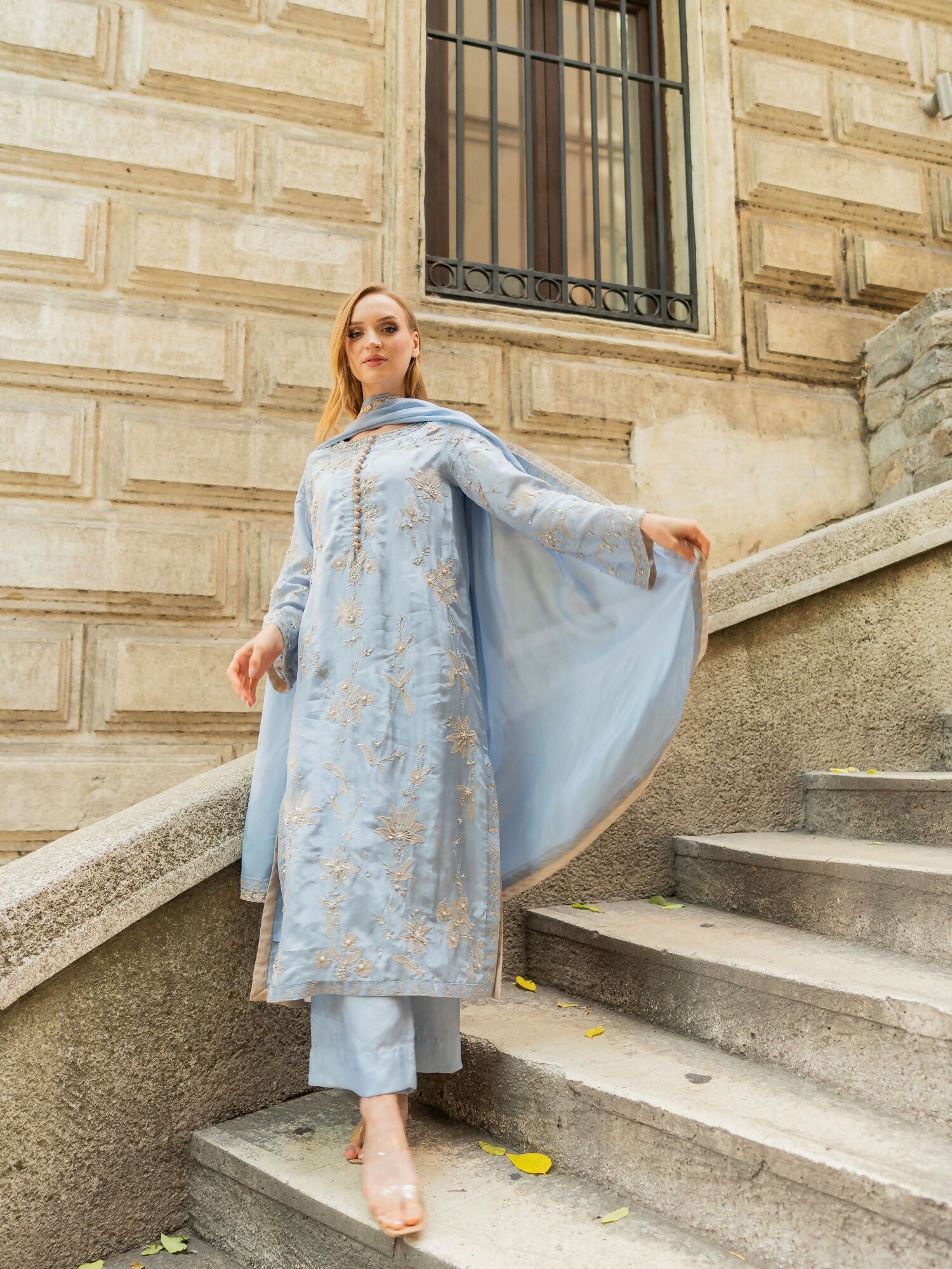 Farooq Hameed Studio EiD Collection'26 Pure Silk Embroidered Stitched 3-Piece Suit-Bareera