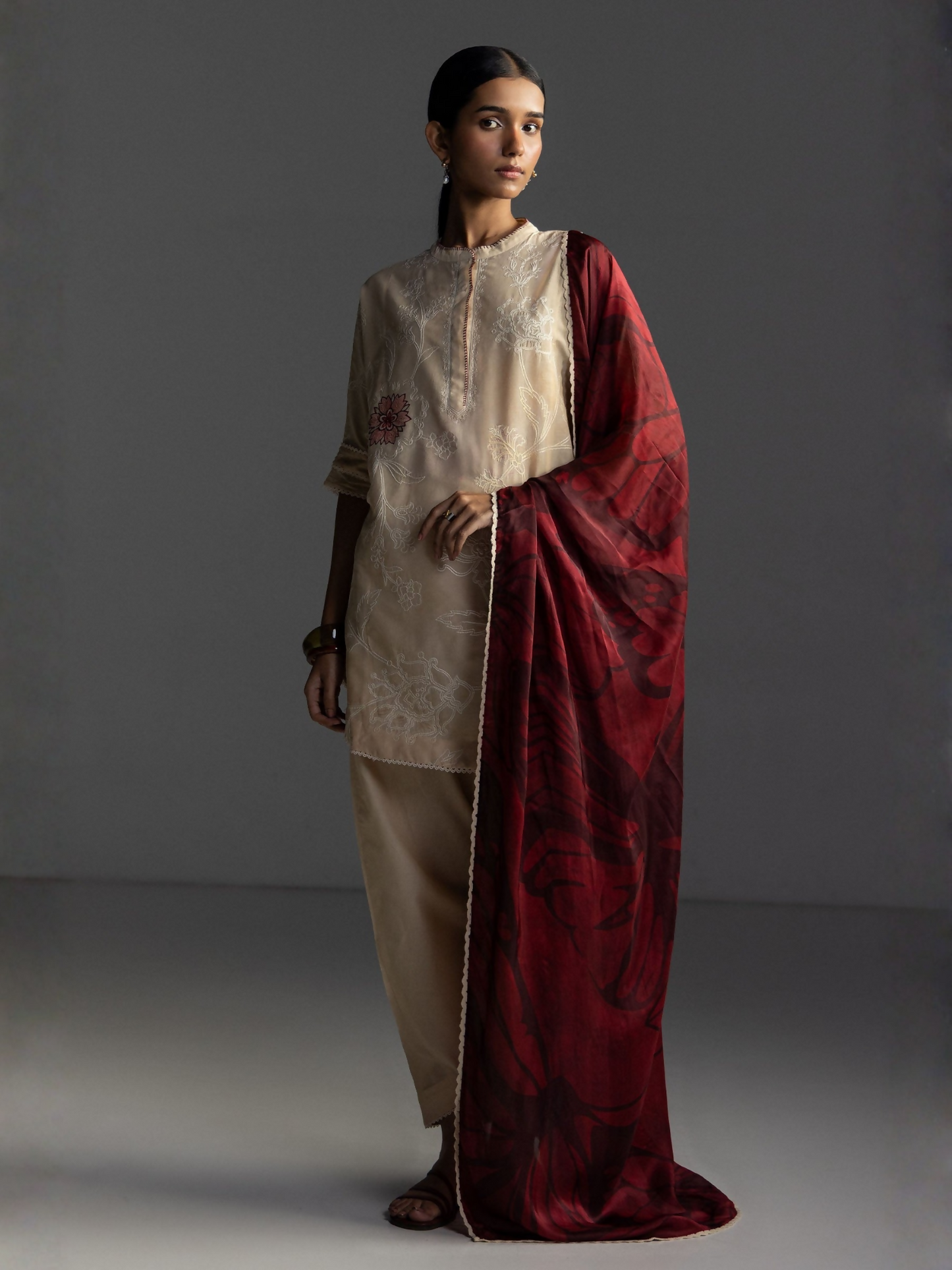 COCO by Zara Shahjahan Lawn'26 Embroidered Unstitched 3-Piece Suit-Isla-4A