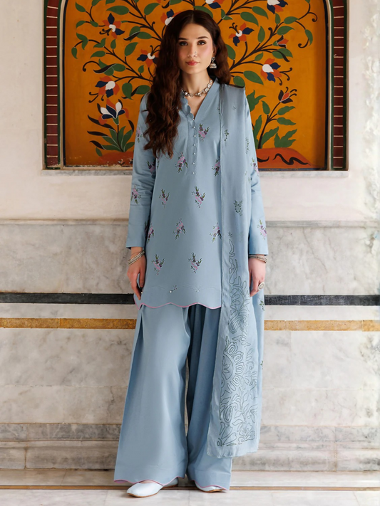 Blue Panache Apparel Noor Mahal Cotton Printed Stitched Suit-Zaanaya