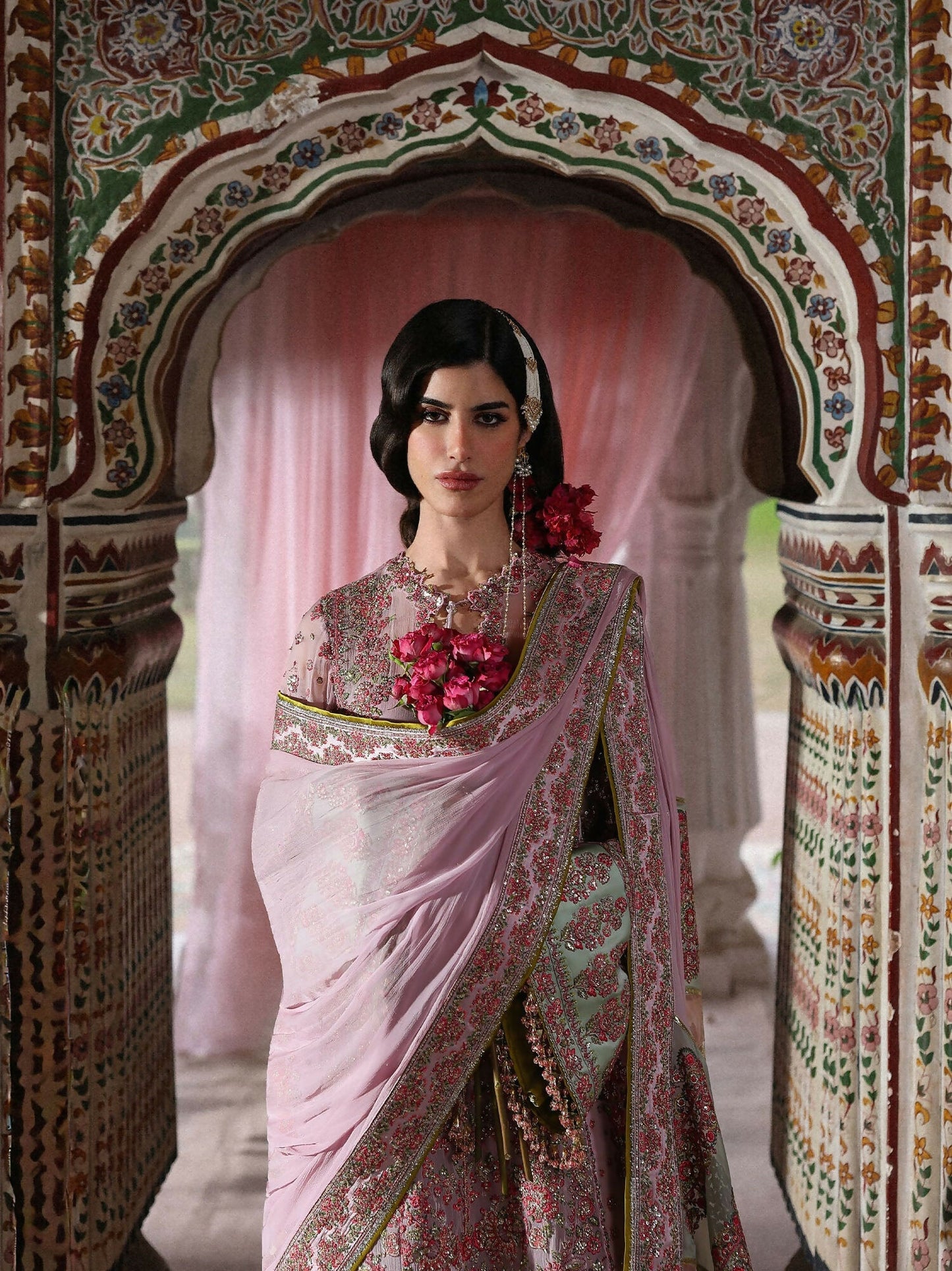 Hussain Rehar Festive Unstitched'26 Chiffon Embroidered 3-Piece Suit-Rukhsaar