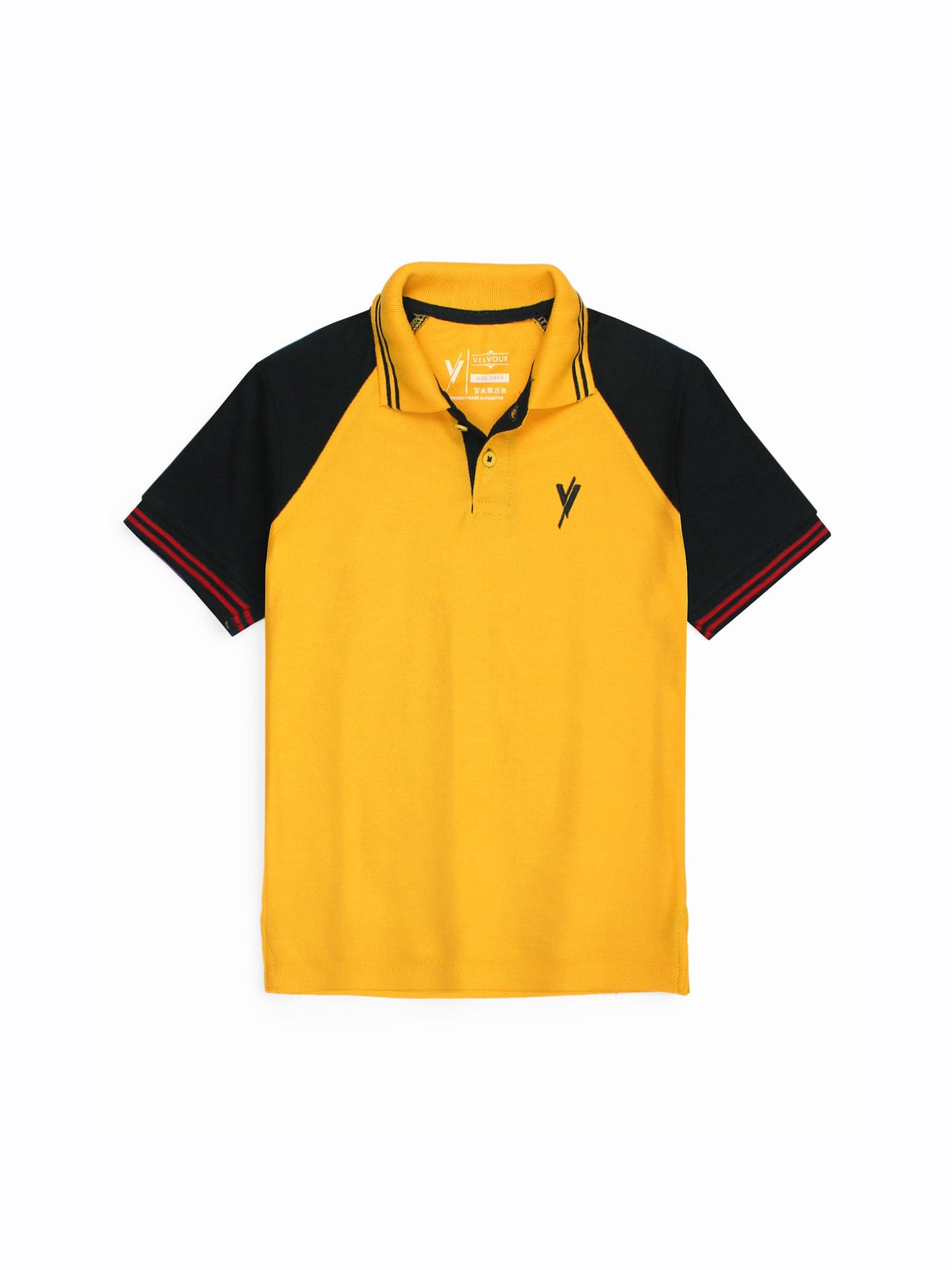 Velvour Boys Pique Tipping Collar Polo Shirt-VP15-B