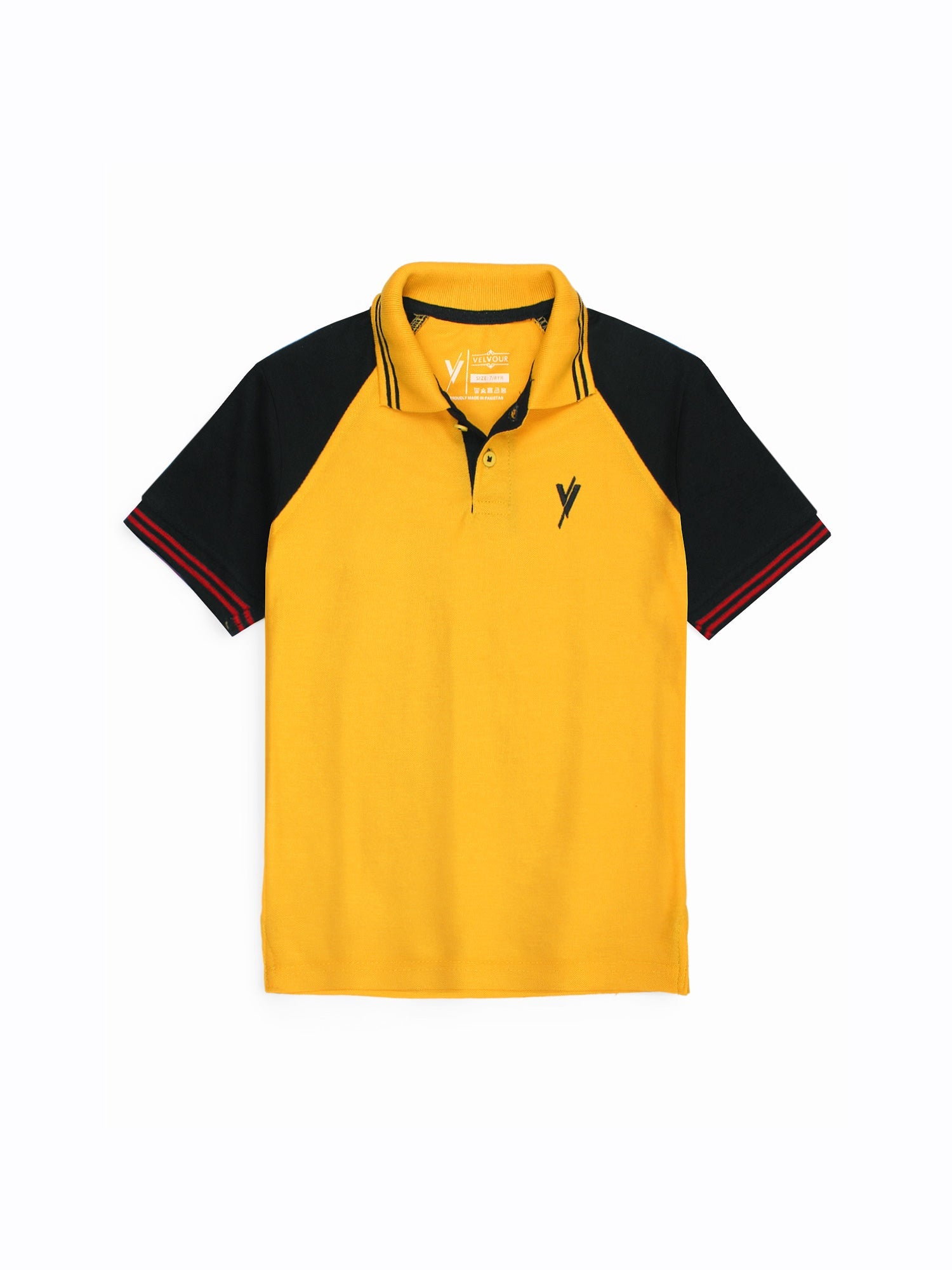 Velvour Boys Pique Tipping Collar Polo Shirt-VP15-B