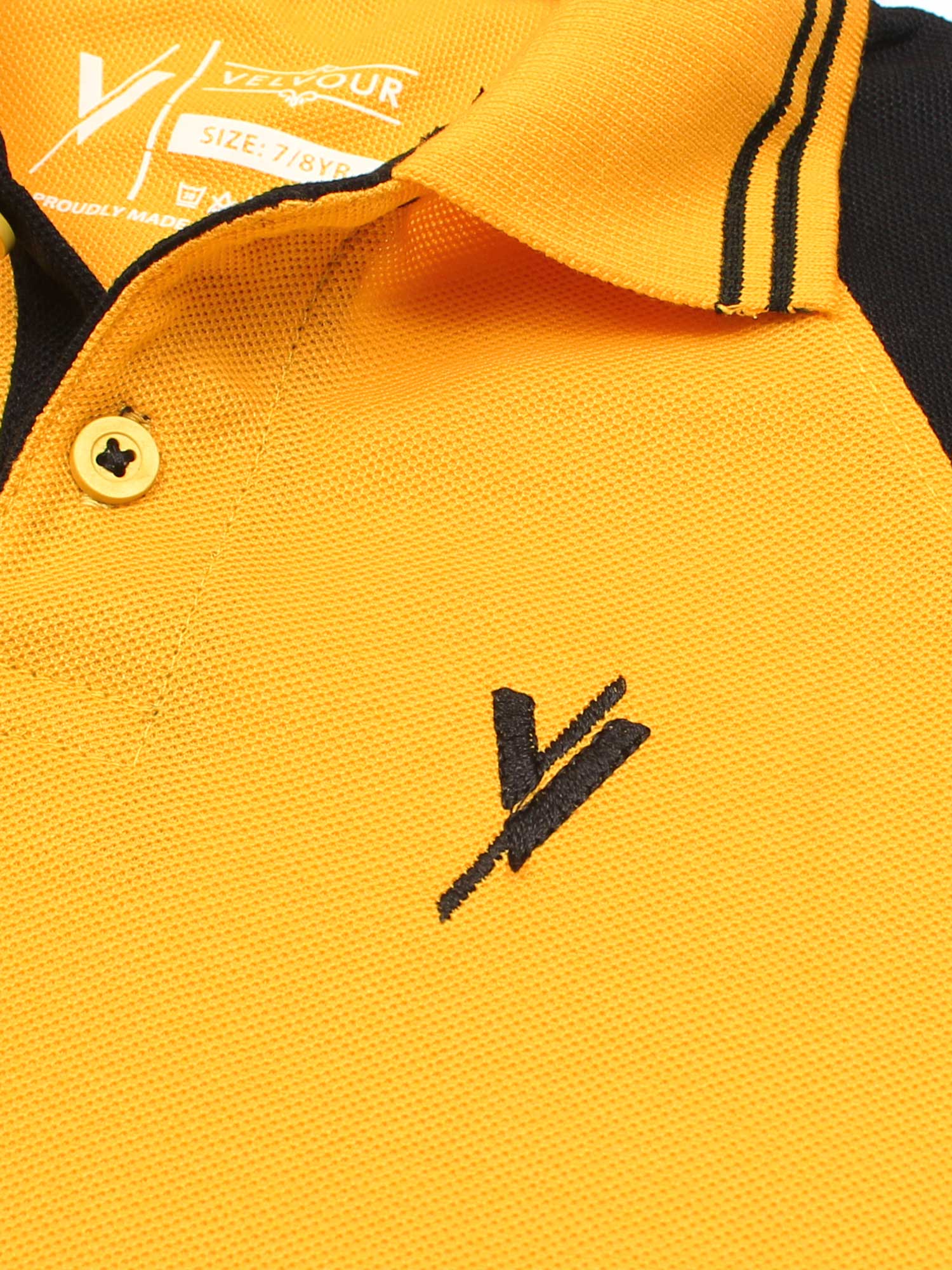 Velvour Boys Pique Tipping Collar Polo Shirt-VP15-B