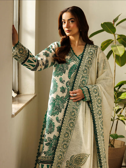Mahnur Leila Lawn'26 Embroidered Unstitched 3-Piece Suit-L-14