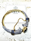 Orya Jewellery Sapphire Blue White Zircon Bangle