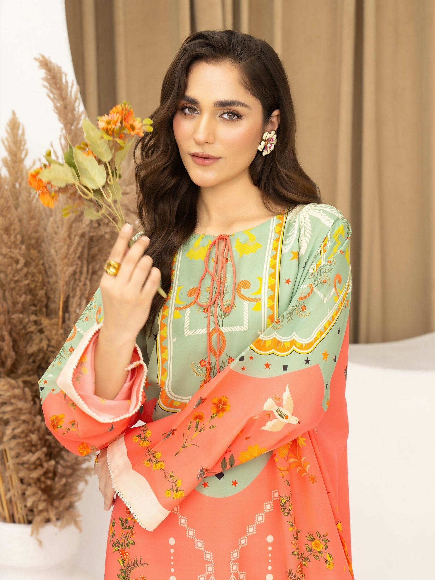 Panache Apparel Florise Lawn Printed Shirt-Xenya
