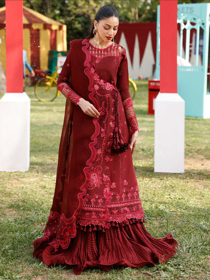 Binilyas Carnival Lawn Embroidered Stitched 3-Piece Suit-34-B