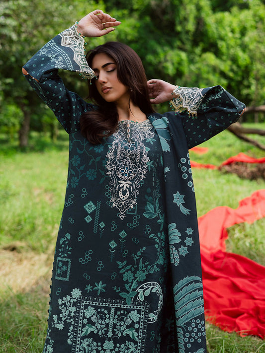 Parishay Rang e Sarma Khaddar Embroidered Unstitched 3-Piece Suit-SAR-08