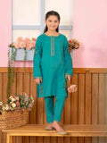 Velvour Girls Cotton Embroidered Stitched 2-Piece Suit-VG88-A