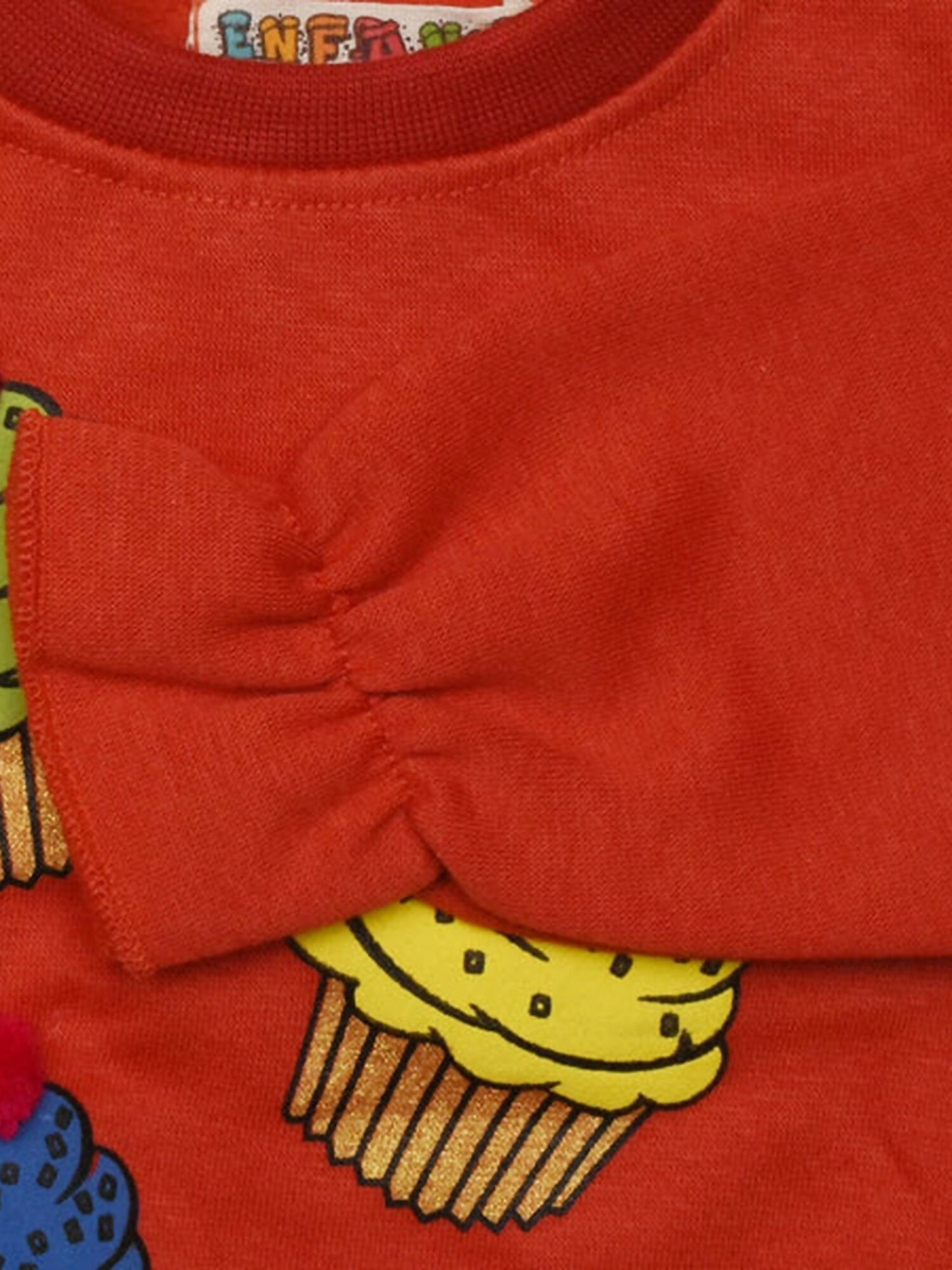 Funky's Girl’s Cup Cake Fleece Sweat Shirt-11998