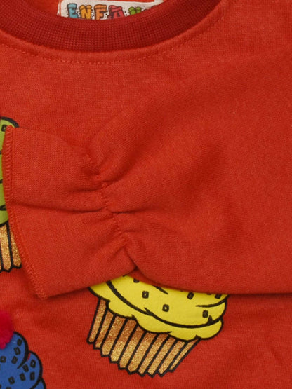 Funky's Girl’s Cup Cake Fleece Sweat Shirt-11998