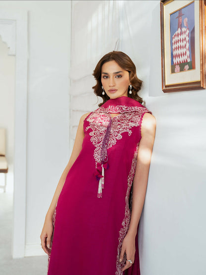 Mahnur Sera Pret'26 Lawn Embroidered Unstitched 3-Piece Suit-SP-10