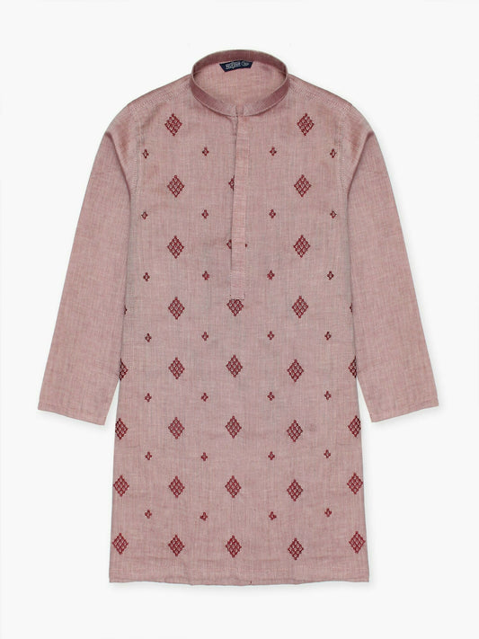 Velvour Boys Cotton Embroidered Stitched Kurta-VB196-L