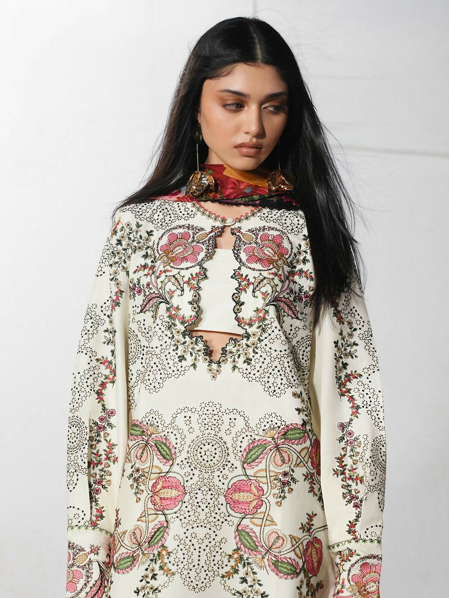 Jugnu by Hussain Rehar The Reserved View SS/Edit I Cotton Embroidered Unstitched 3-Piece Suit-Rasti