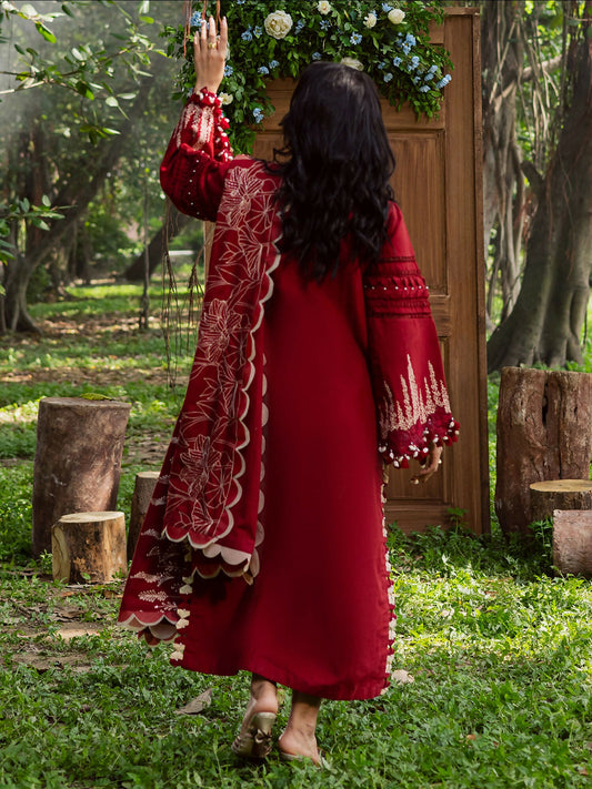 Parishay Winterwood Tales Khaddar Embroidered Unstitched 3-Piece Suit- WW - 03