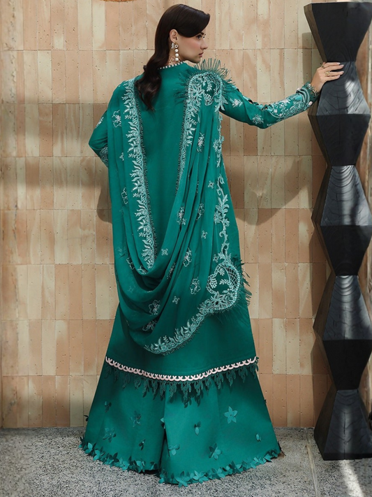 Qalamkar Chikankari Eid Edit'26 Lawn Embroidered Unstitched 3-Piece Suit-CM-07 Rogue