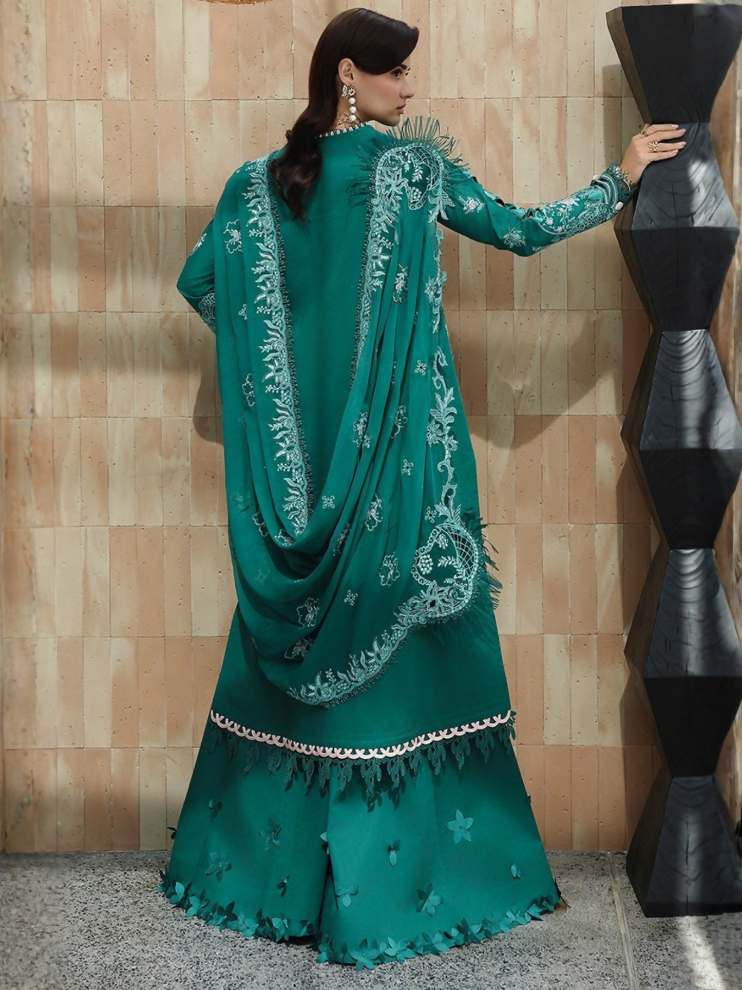 Qalamkar Chikankari Eid Edit'26 Lawn Embroidered Unstitched 3-Piece Suit-CM-07 Rogue