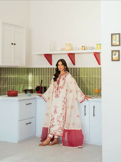 Mahnur Sera Pret '26 Jacquard Lawn Embroidered Unstitched 3-Piece Suit-SP-05