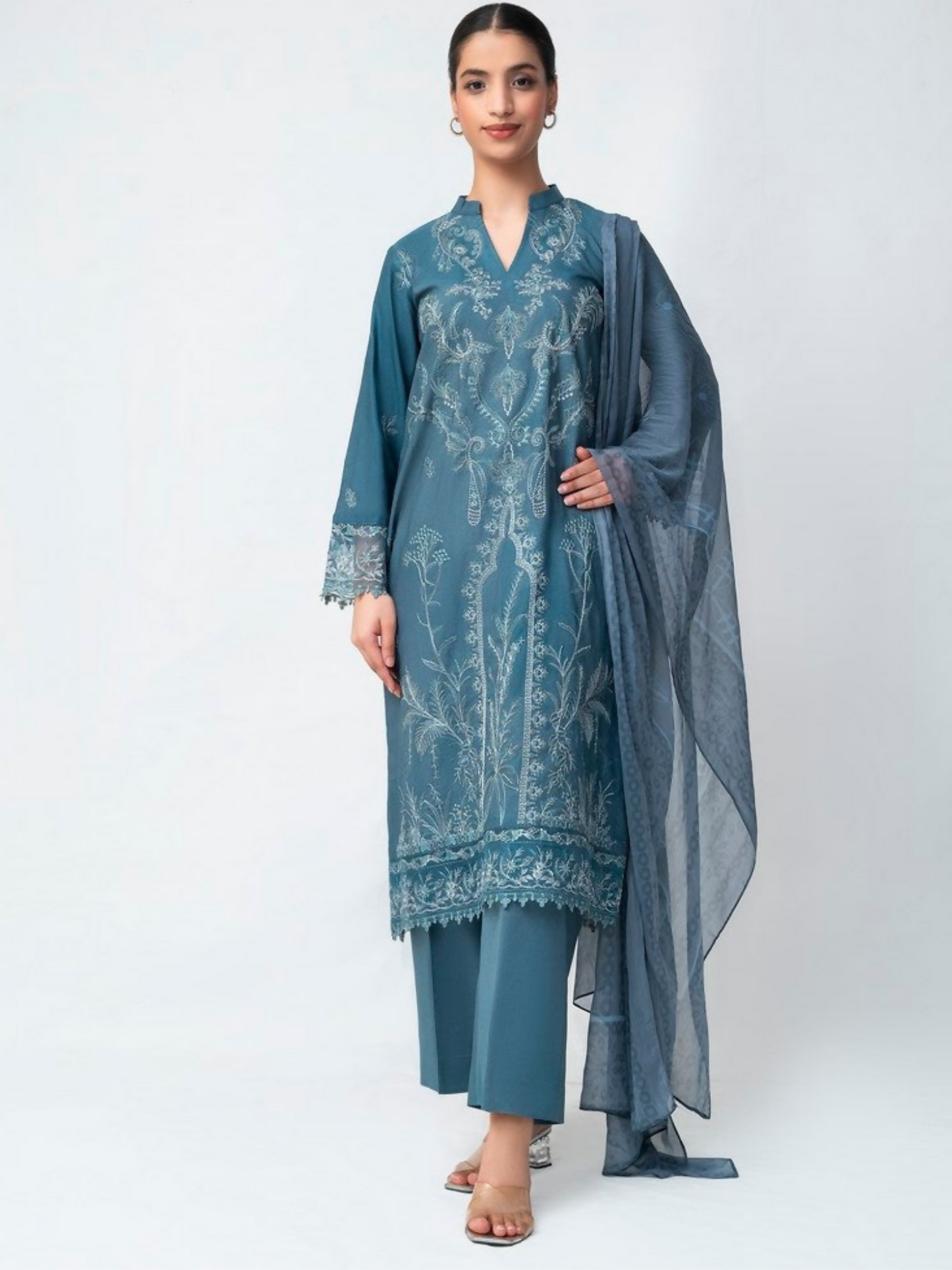 Imran Aftab Maya Winter Karandi Embroidered Unstitched 3-Piece Suit-IAKC-UF-31