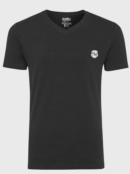 Funkys high density logo stellar V neck cotton tee-12464