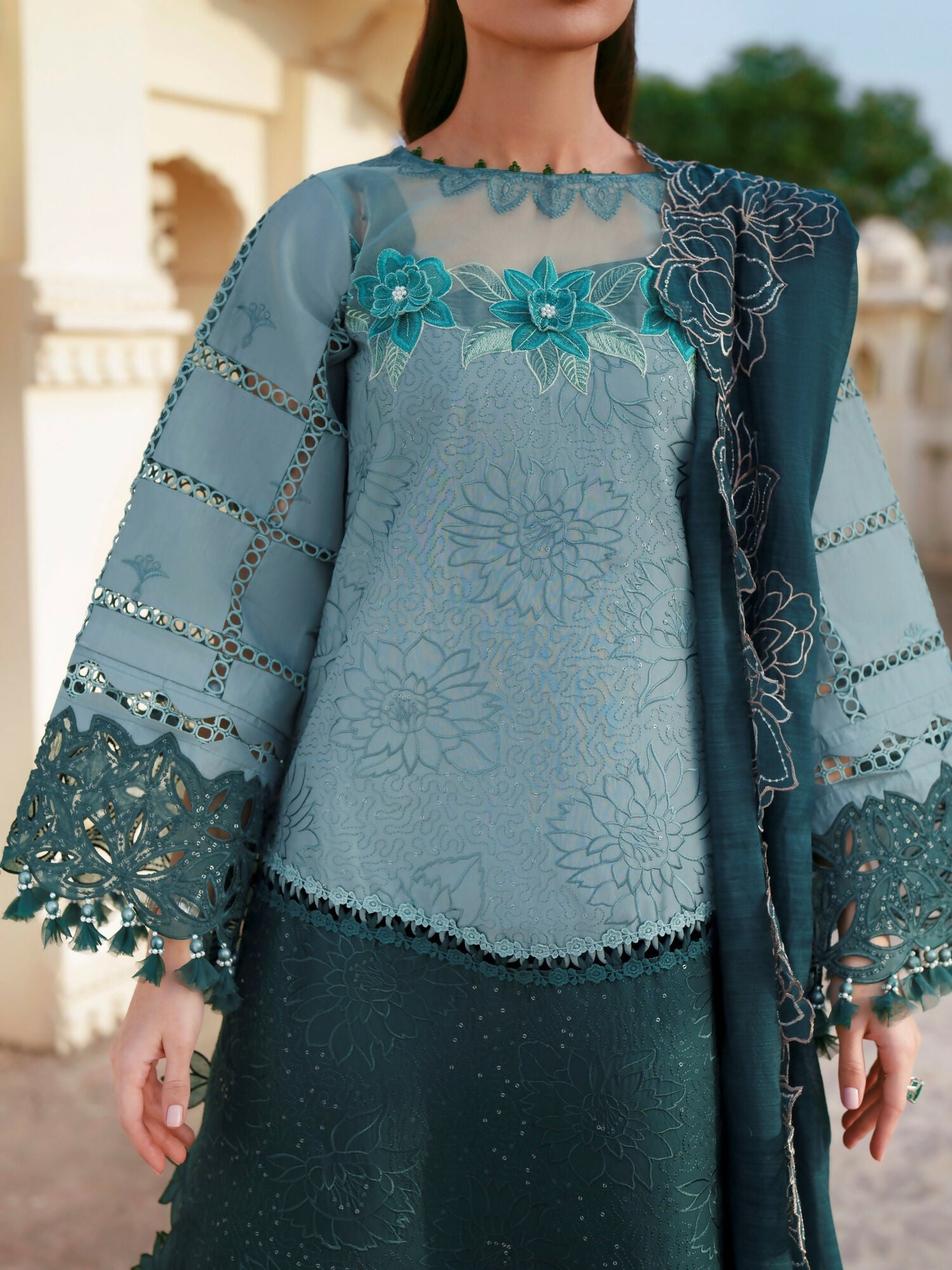 Parishay Shangrila Lawn Embroidered Unstitched 3-Piece Suit-SLA-07
