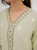 Kachy Dhaagy Cotton Embroidered Stitched 3-Piece Suit-Hania
