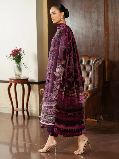 Parishay Panache Winter Corduroy Embroidered Stitched 3-Piece Suit-PNE-02