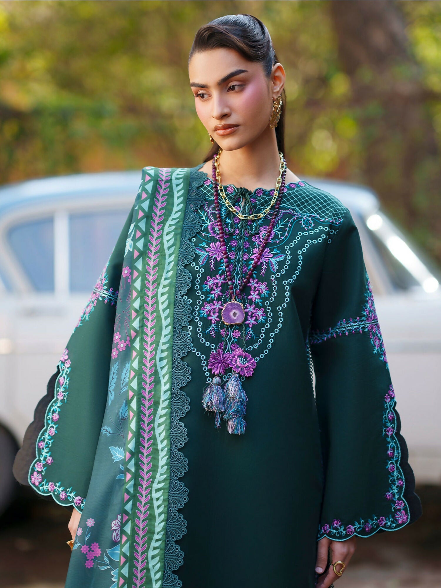 Mahnur Fiona Lawn'26 Embroidered Unstitched 3-Piece Suit-F-08