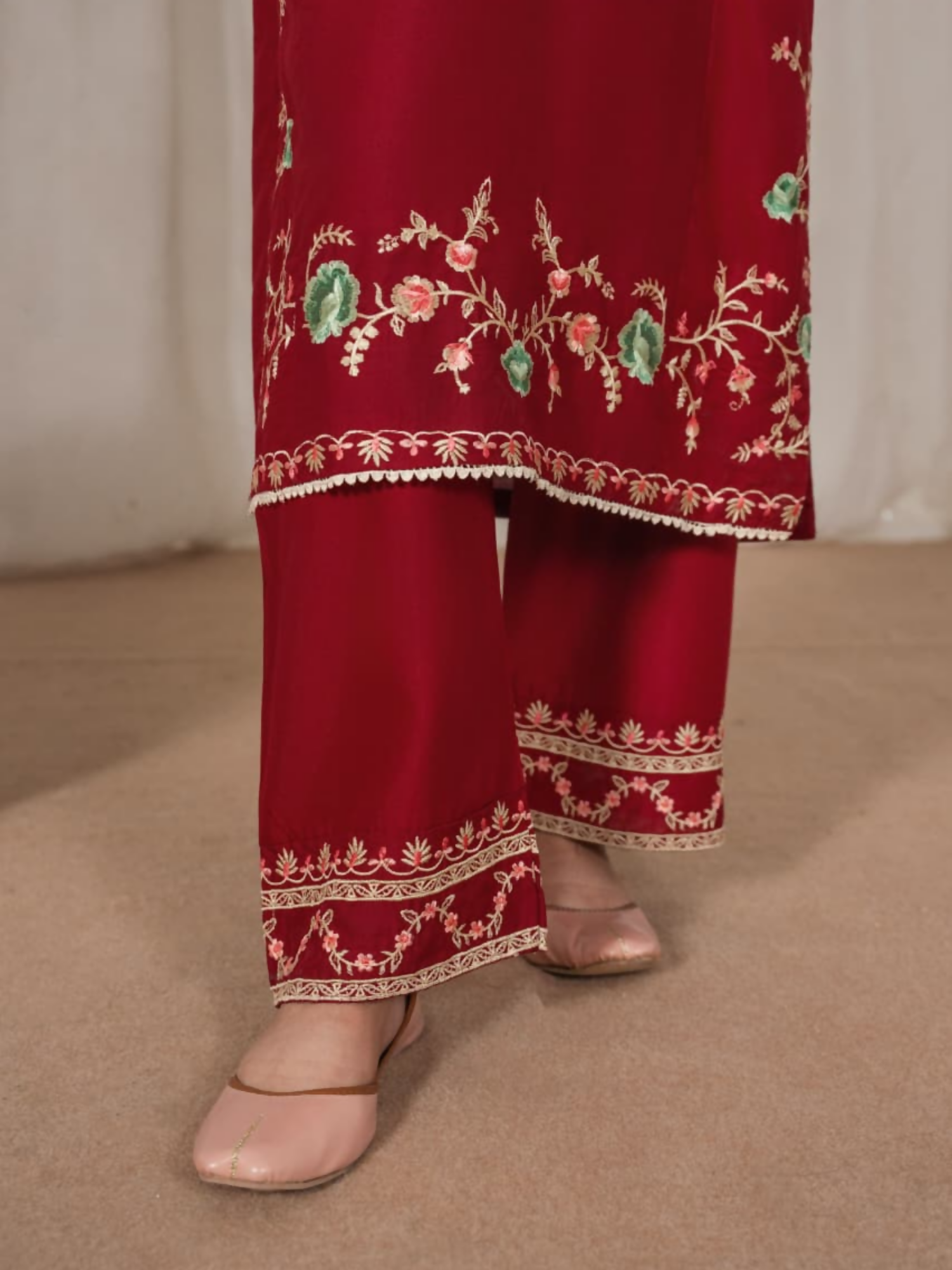 Tehzeeb Libas Linen Embroidered Stitched 3-Piece Suit-Aroha