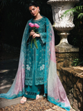 Qalamkar Qline Lawn Drop-1 Embroidered Unstitched 3-Piece Suit-RP-03 Sapphire