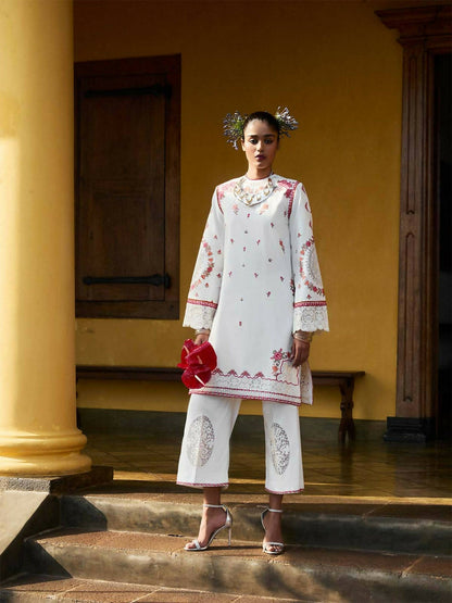 Jugnu by Hussain Rehar SS'25 Eid Pret Cotton Embroidered 2-Piece Suit-Navya
